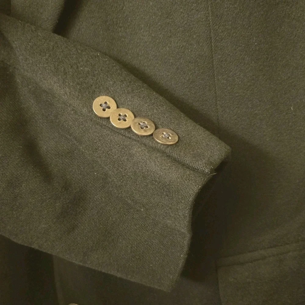 S&K Famous Brands Italian Cashmere‎ Black Sport Coat Jacket 42 Short